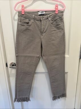 Just Black Taupe Skinny Jeans Cropped